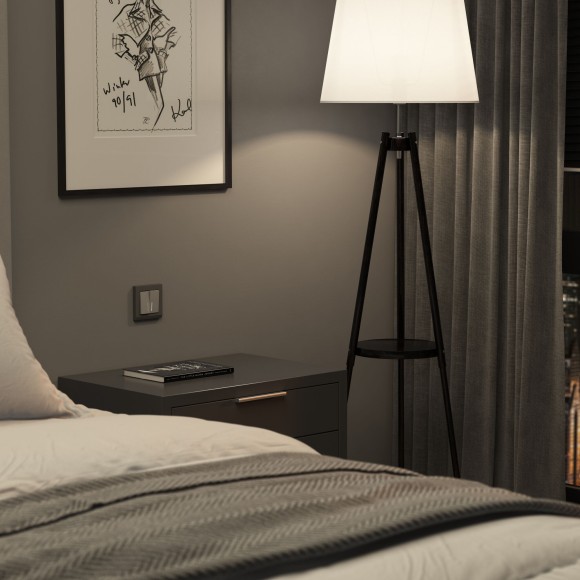 Рамка из поликарбоната на 1 пост Stark графит матовый W0011864