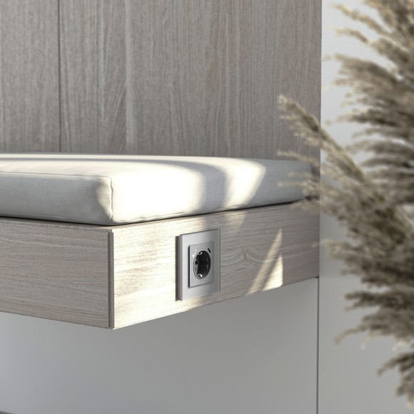 Рамка из стекла на 1 пост Senso серебряный soft-touch W0013106