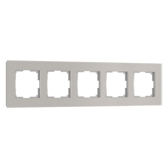Рамка из стекла на 5 постов Senso дымчатый soft-touch W0053117