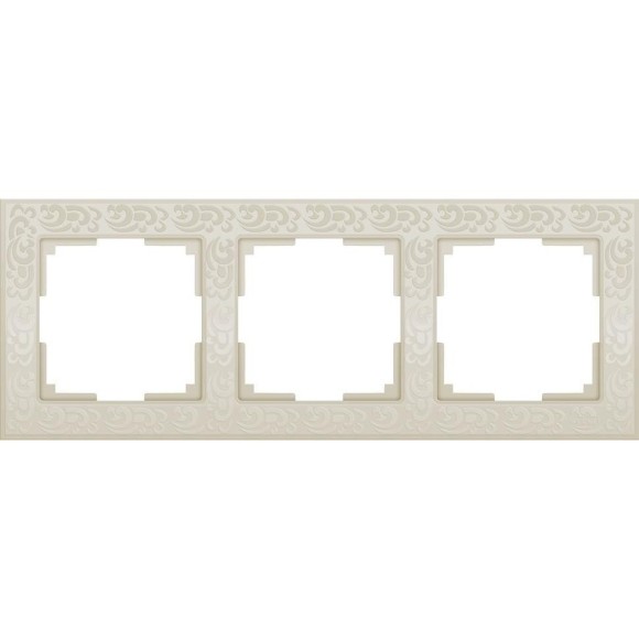 Рамка на 3 поста (слоновая кость) WL05-Frame-03-ivory Werkel Рамка на 3 поста (слоновая кость) WL05-Frame-03-ivory Werkel