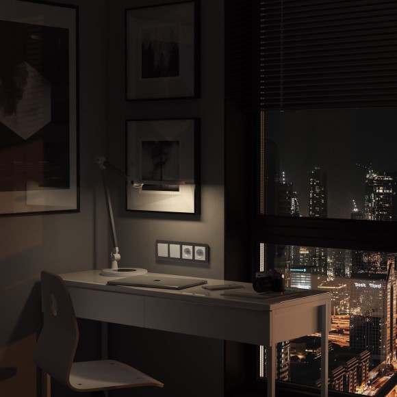 Рамка из акрила на 4 поста Acrylic графит W0042704 Рамка из акрила на 4 поста Acrylic графит W0042704