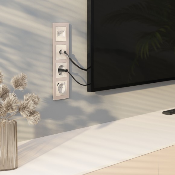 Накладка для двойной розетки Еthernet RJ-45 (перламутровый рифленый) W1191113 Накладка для двойной розетки Еthernet RJ-45 (перламутровый рифленый) W1191113