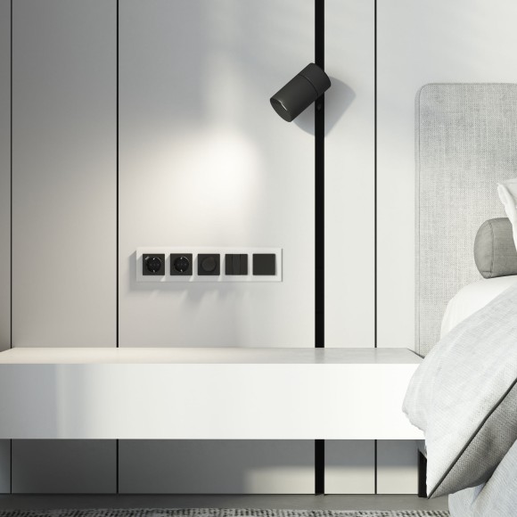 Рамка из стекла на 5 постов Senso белый soft-touch W0053101