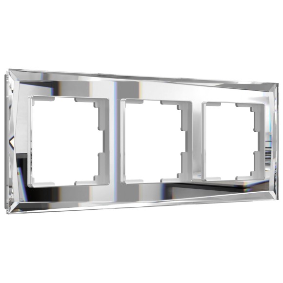 Рамка из стекла на 3 поста Diamant зеркальный W0031220