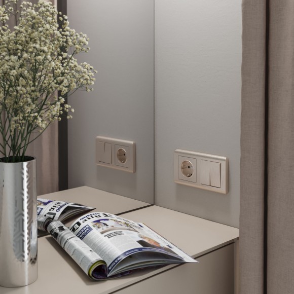 Рамка из поликарбоната на 2 поста Stream шампань W0022111