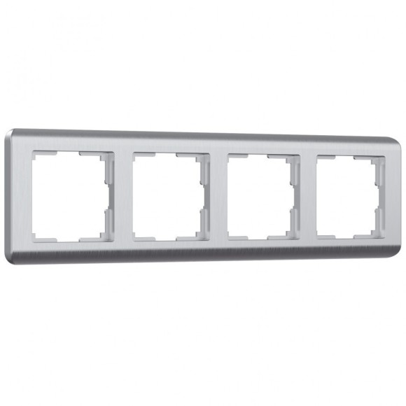 Рамка на 4 поста  (серебряный) WL12-Frame-04 Werkel