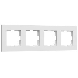 Рамка из поликарбоната на 4 поста Slab белый софт W0042961