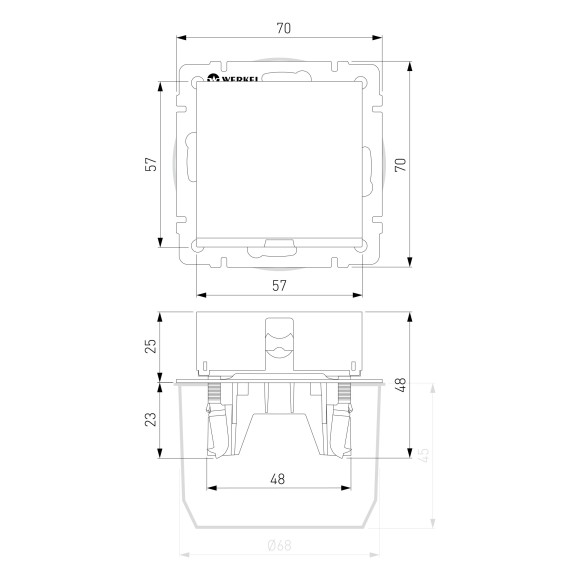 Вывод кабеля (черный матовый) W1150208