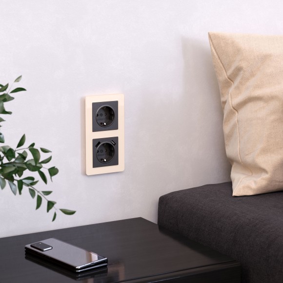 Рамка из акрила на 2 поста Acrylic айвори W0022743 Рамка из акрила на 2 поста Acrylic айвори W0022743