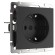 Розетка с заземлением (черный матовый) W1171008