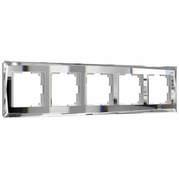 Рамка из стекла на 5 постов Diamant зеркальный W0051220