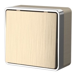 Выключатель одноклавишный Gallant шампань рифленый W5010010