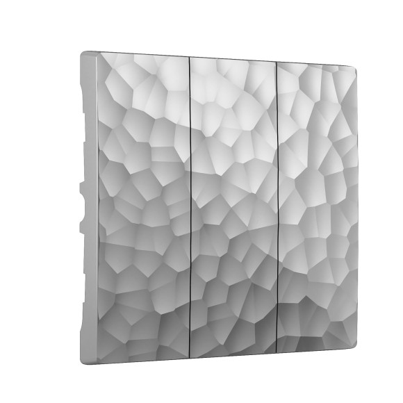 Набор клавиш для выключателя трехклавишного (Hammaer серебряный) W1239006