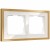 W0022853/ Рамка на 2 поста Baguette (белый/золотистая латунь) W0022853