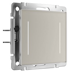 Сенсорный выключатель двухклавишный с подсветкой (дымчатый) W4522014