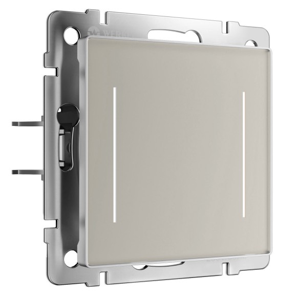 Сенсорный выключатель двухклавишный с подсветкой (дымчатый) W4522014