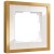 W0012853/ Рамка на 1 пост Baguette (белый/золотистая латунь) W0012853