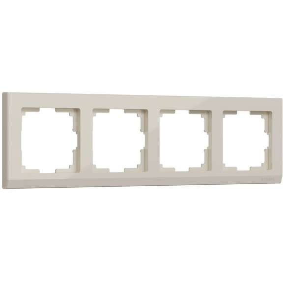Рамка из поликарбоната на 4 поста Stark слоновая кость W0041803 Рамка из поликарбоната на 4 поста Stark слоновая кость W0041803