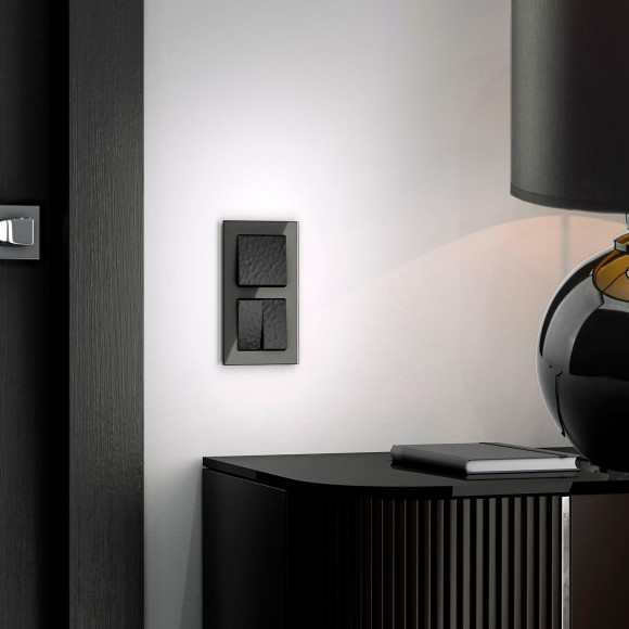 Выключатель одноклавишный Hammer (Hammar черный) W1210008