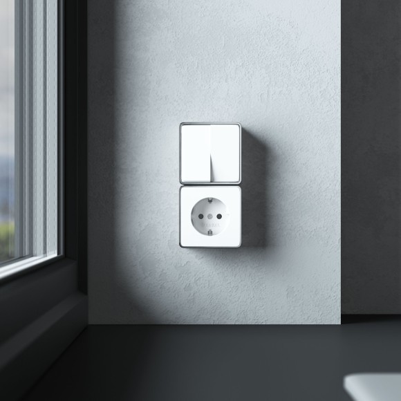 Выключатель двухклавишный Gallant белый W5020001 Выключатель двухклавишный Gallant белый W5020001