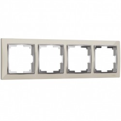 Рамка на 4 поста (слоновая кость) WL03-Frame-04-ivory Werkel Рамка на 4 поста (слоновая кость) WL03-Frame-04-ivory Werkel