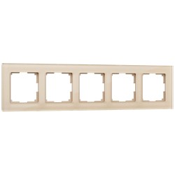 Рамка из стекла на 5 постов Favorit шампань W0051111