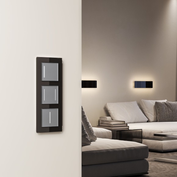 Сенсорный выключатель одноклавишный с подсветкой серебряный W4512006 Сенсорный выключатель одноклавишный с подсветкой серебряный W4512006