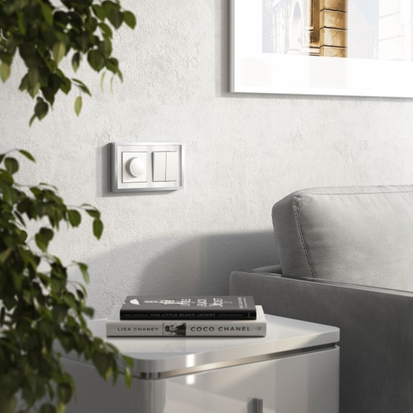 Рамка из металла на 2 поста Baguette белый/серебро W0022850 Рамка из металла на 2 поста Baguette белый/серебро W0022850