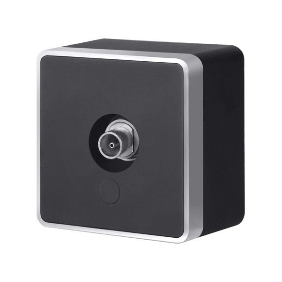 ТВ-розетка оконечная Gallant черный с серебром W5083034 W5083034