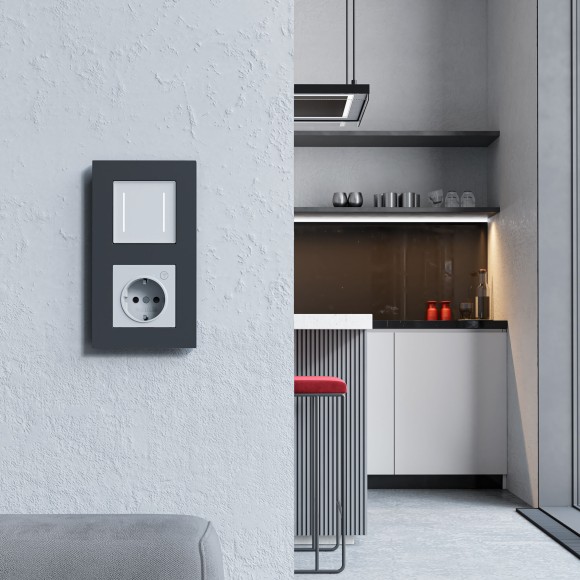 Сенсорный выключатель двухклавишный с подсветкой белый W4522001 Сенсорный выключатель двухклавишный с подсветкой белый W4522001