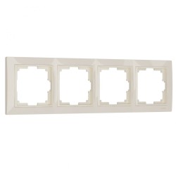 Рамка на 4 поста (слоновая кость, basic) WL03-Frame-04 Werkel Рамка на 4 поста (слоновая кость, basic) WL03-Frame-04 Werkel
