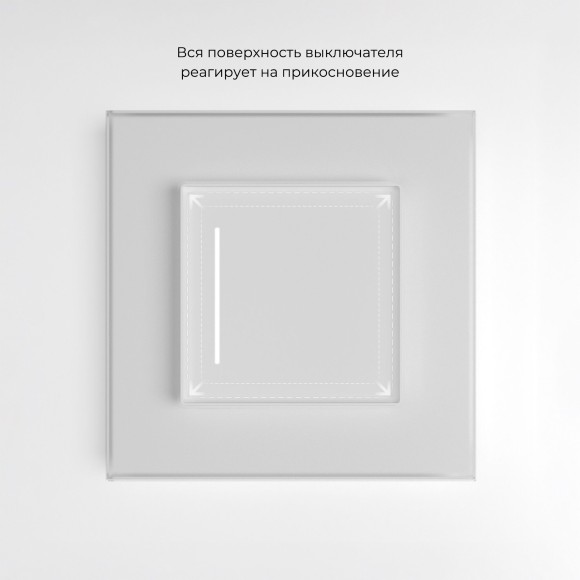 Сенсорный выключатель одноклавишный с подсветкой (белый) W4512001