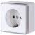 Розетка с заземлением Gallant белая W5071001