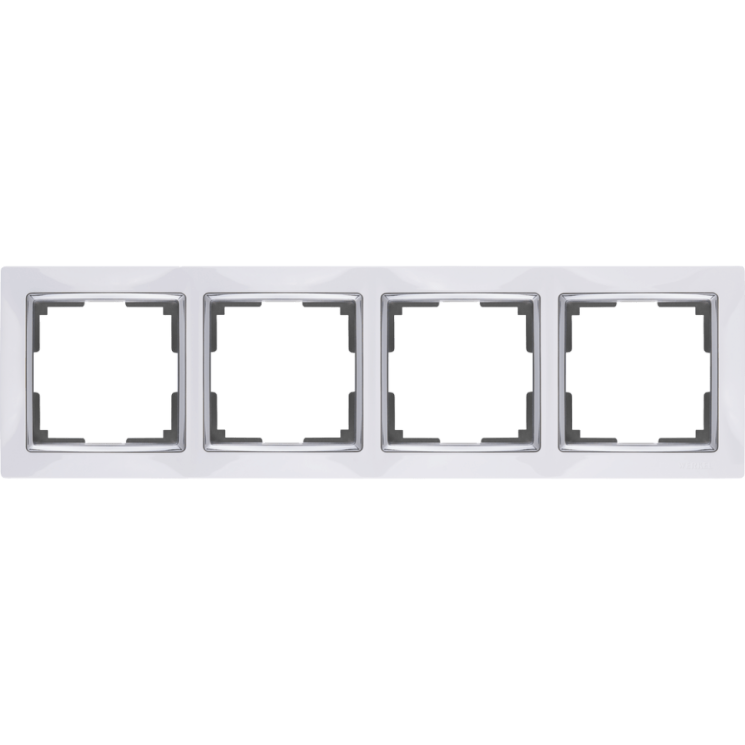 Рамка на 4 поста (белый) WL03-Frame-04-white