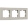 W0032917/ Рамка на 3 поста Slab (дымчатый софт) W0032917