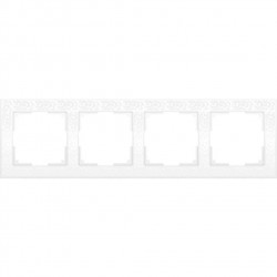 Рамка на 4 поста (белый) WL05-Frame-04-white
