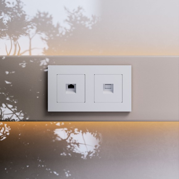 Розетка Ethernet RJ-45 cat. 6A экранированная (белый матовый) W5120001