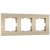 W0032911/ Рамка на 3 поста Slab (шампань софт) W0032911