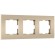 W0032911/ Рамка на 3 поста Slab (шампань софт) W0032911