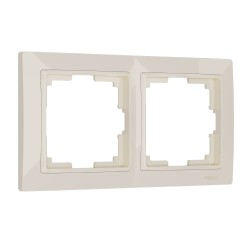 Рамка из поликарбоната на 2 поста Snabb Basic слоновая кость W0022003 Рамка из поликарбоната на 2 поста Snabb Basic слоновая кость W0022003