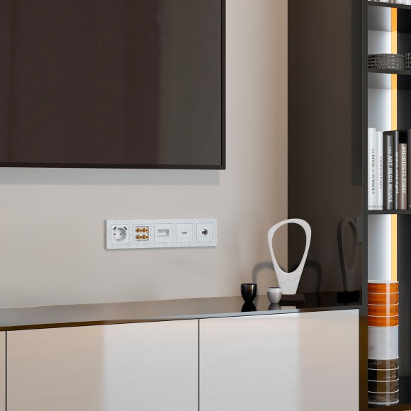 ТВ-розетка оконечная (Hammer белый) W1283001