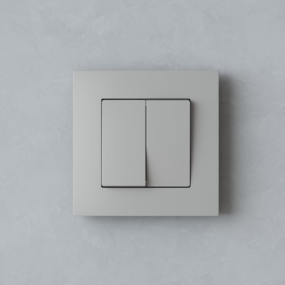 W0012917/ Рамка на 1 пост Slab (дымчатый софт) W0012917