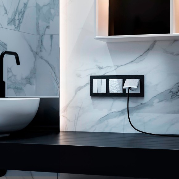 Набор клавиш для выключателя трехклавишного (Hammer белый) W1239001 Набор клавиш для выключателя трехклавишного (Hammer белый) W1239001