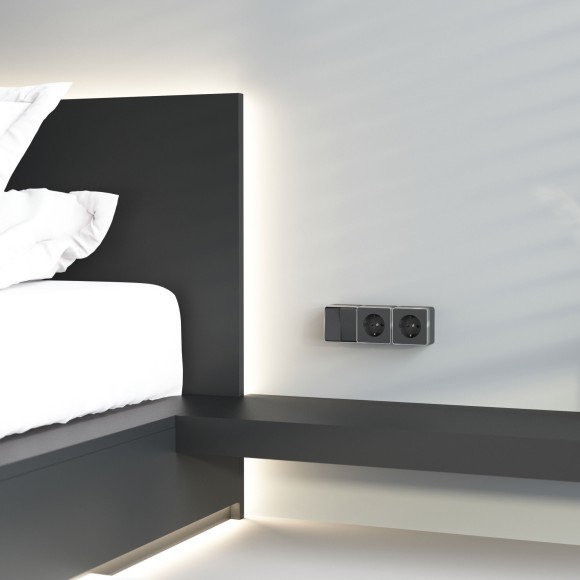 Выключатель двухклавишный Gallant черный с серебром W5020034 W5020034 Выключатель двухклавишный Gallant черный с серебром W5020034 W5020034