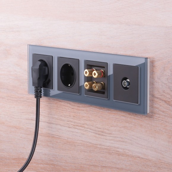 ТВ-розетка оконечная (черный матовый) W1183008