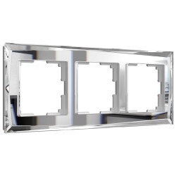 Рамка из стекла на 3 поста Diamant зеркальный W0031220