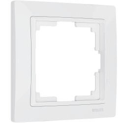 Рамка из поликарбоната на 1 пост Snabb Basic белый W0012001 Рамка из поликарбоната на 1 пост Snabb Basic белый W0012001