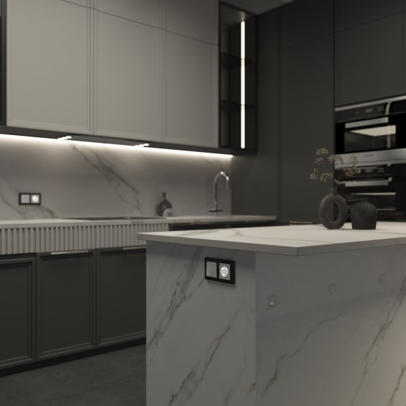 Розетка с подсветкой W (белый матовый) W1171461