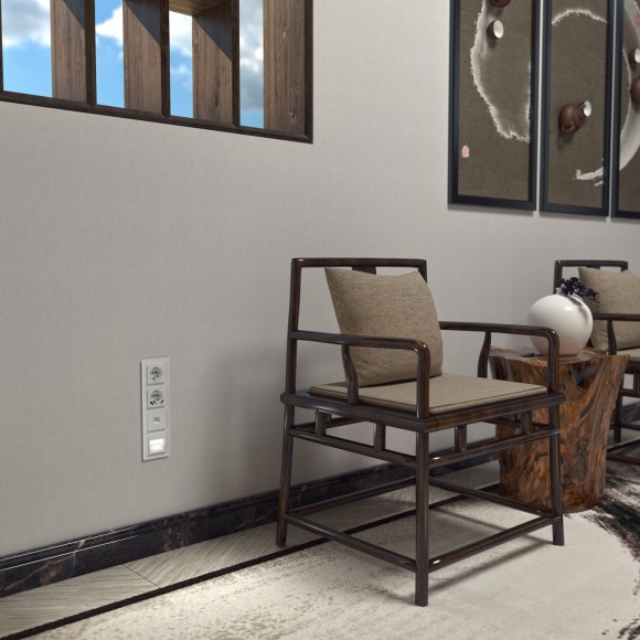 Розетка с заземлением, шторками и USBх2 (белая) W1171501 Розетка с заземлением, шторками и USBх2 (белая) W1171501