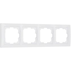 Рамка из поликарбоната на 4 поста Snabb Basic белый W0042001 Рамка из поликарбоната на 4 поста Snabb Basic белый W0042001